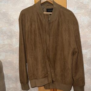 Banana Republic Men's Brown Suede Bomber Jacket